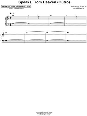 Speaks from Heaven (Outro) [Slow Easy Piano Tutorial]