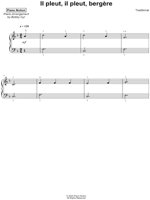 Il pleut, il pleut, bergère