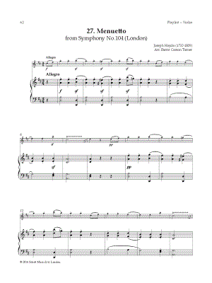 Menuetto from Symphony No. 104 (London) - Violin & Piano