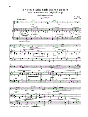 12 Kleine Stücke nach eigenen Liedern, Op. 103c: I. Waldeinsamkeit - Violin & Piano