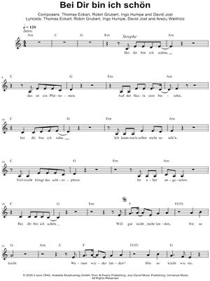 Bei Dir bin ich schön