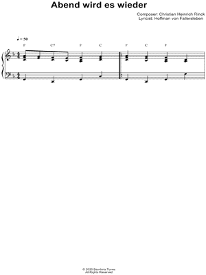 Abend wird es wieder