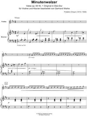 Waltz in Db Major, Op. 64, No. 1 - Violin & Piano