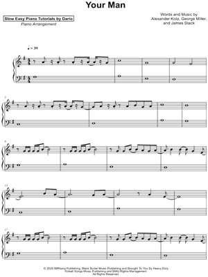 Your Man [Slow Easy Piano Tutorial]