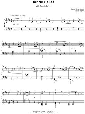 Air de Ballet, Op. 123, No. 11
