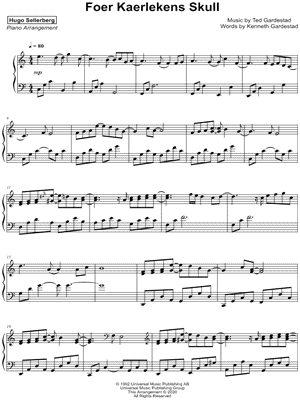 Foer kaerlekens skull