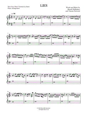 Lies [Slow Easy Piano Tutorial]