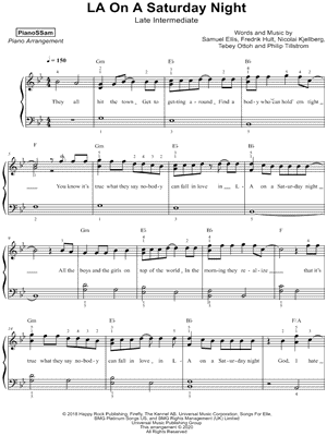 LA on a Saturday Night [late intermediate]