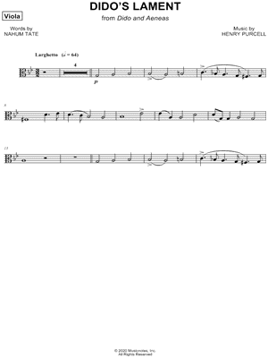 Dido's Lament - Viola