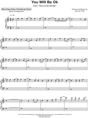 You Will Be Ok [Slow Easy Piano Tutorial]