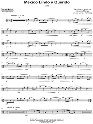 México Lindo y Querido - Viola