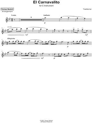 El Carnavalito - C Instrument