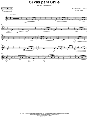 Si vas para Chile - Bb Instrument