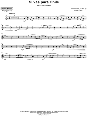 Si vas para Chile - Eb Instrument