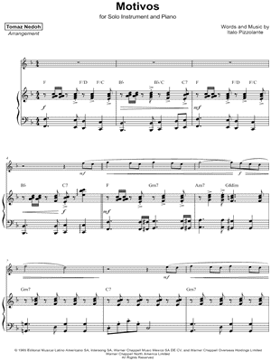 Motivos - Piano Accompaniment
