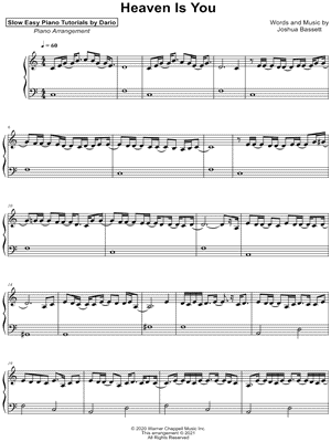 Heaven Is You [Slow Easy Piano Tutorial]