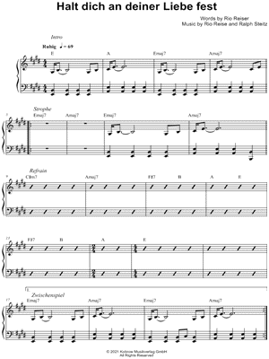 Halt dich an deiner Liebe fest