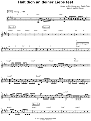 Halt dich an deiner Liebe fest