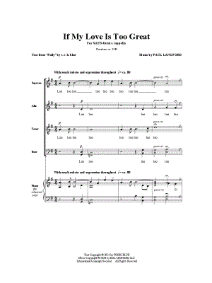 If My Love Is Too Great