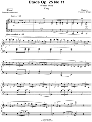 Etude Op. 25 No. 11 [easy]