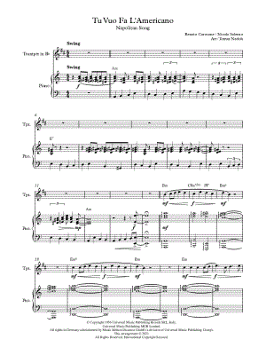 Tu Vuo' Fa' L'Americano - Trumpet & Piano