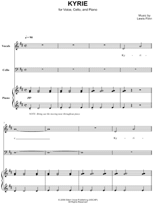 Kyrie - Voice, Cello & Piano