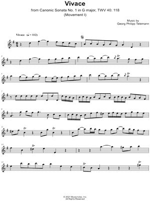 Canonic Sonata No. 1, TWV 40: 118: I. Vivace