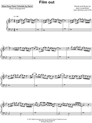 Film out [Slow Easy Piano Tutorial]