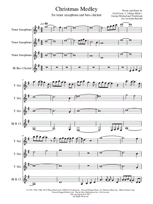 Christmas Medley - Tenor Saxophones & Bass Clarinet