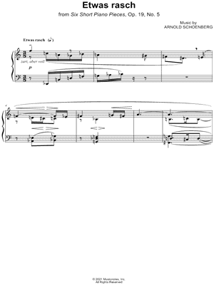 Six Short Piano Pieces, Op. 19: 5. Etwas rasch