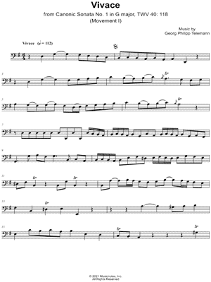 Canonic Sonata No. 1, TWV 40: 118: I. Vivace