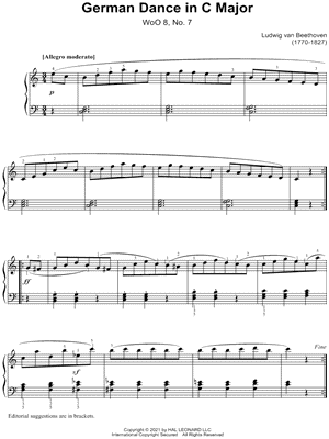 Twelve German Dances, WoO 8, No. 7