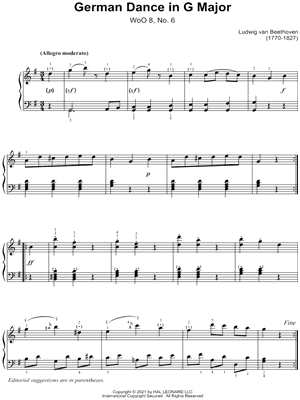 Twelve German Dances, WoO 8, No. 6