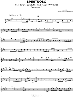 Canonic Sonata no. 3, TWV 40: 120: I. Sprituoso