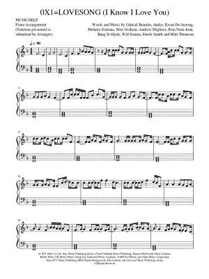 0x1=lovesong (I Know I Love You)