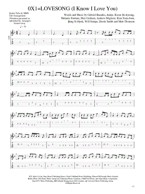 0X1=LOVESONG (I Know I Love You)