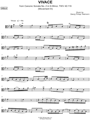 Canonic Sonata No. 2, TWV 40: 119: III. Vivace