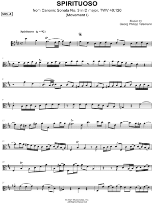 Canonic Sonata No. 3, TWV 40: 120: I. Sprituoso