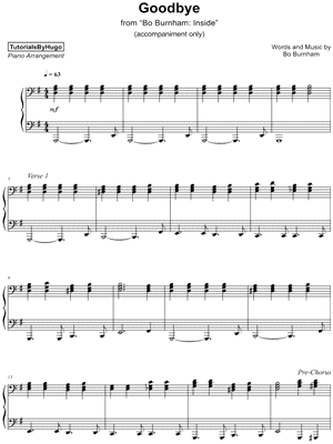 Goodbye [accompaniment only]