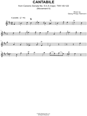 Canonic Sonata No. 5, TWV 40: 122: II. Cantabile