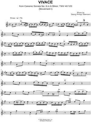 Canonic Sonata no. 6, TWV 40: 123: I. Vivace