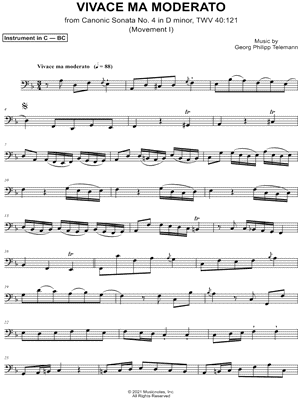 Canonic Sonata No. 4, TWV 40: 121: I. Vivace Ma Moderato