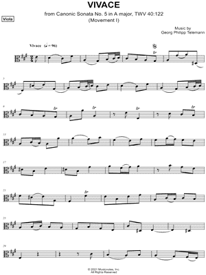 Canonic Sonata no. 5, TWV 40: 122: I. Vivace