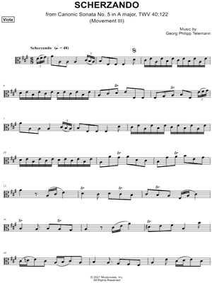 Canonic Sonata No. 5, TWV 40: 122: III. Scherzando