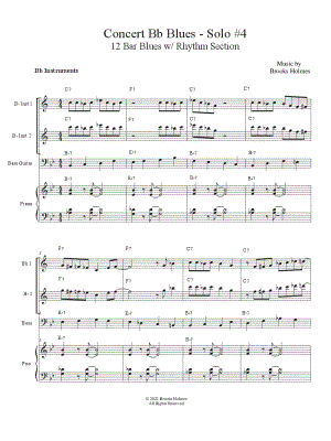 Concert Bb Blues - Solo #4 - Bb Instruments