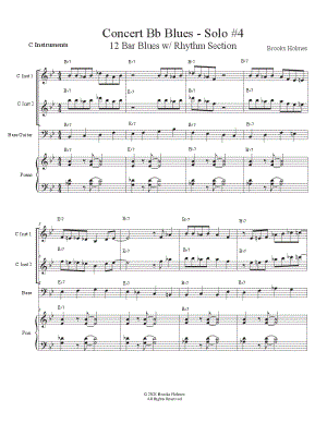 Concert Bb Blues - Solo #4 - C Instruments