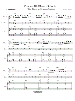 Concert Bb Blues - Solo #4 - Eb Instruments