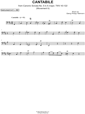 Canonic Sonata No. 5, TWV 40: 122: II. Cantabile