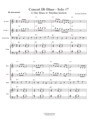 Concert Bb Blues - Solo #7 - Bb Instruments