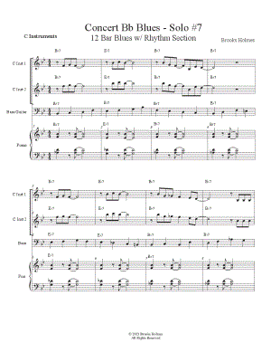 Concert Bb Blues - Solo #7 - C Instruments